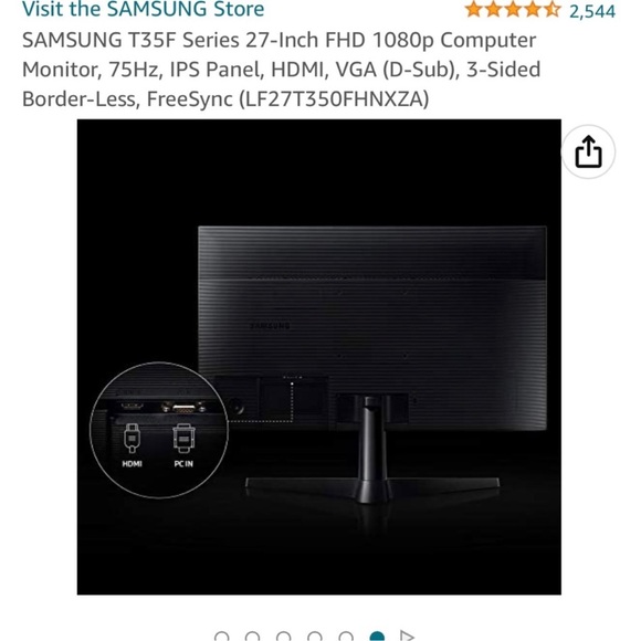 SAMSUNG T35F Series 27-Inch FHD 1080p Computer Monitor, 75Hz - Picture 6 of 10